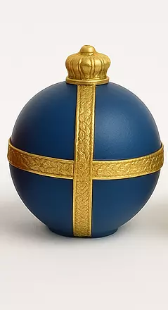 Royal Crown Ornament Elegant Spherical Decorative Model 3D print model_1