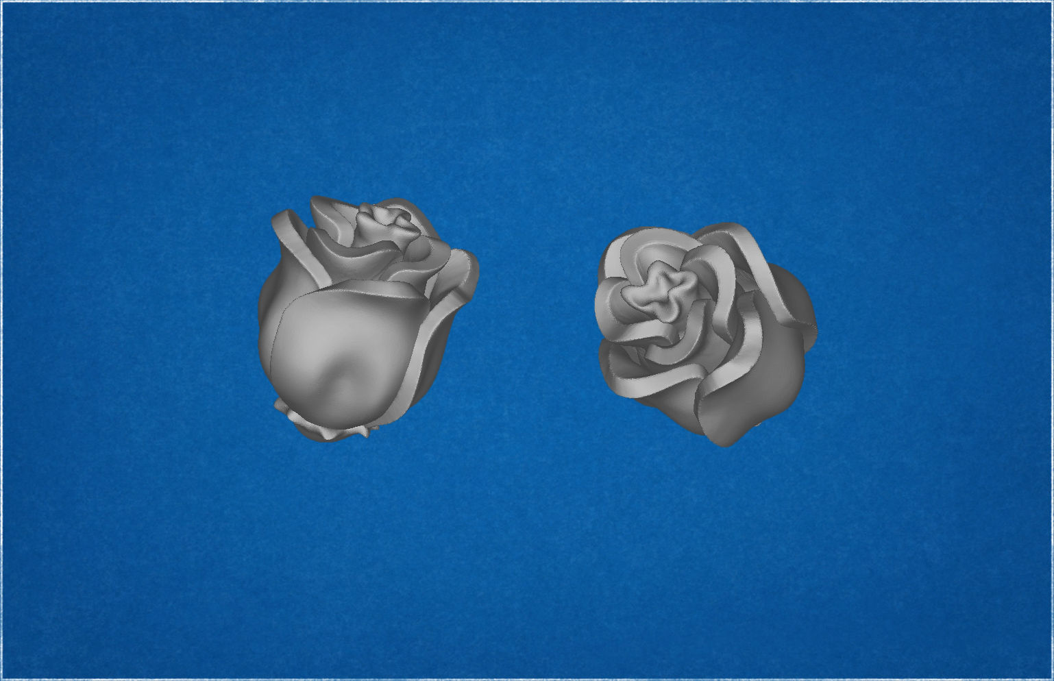 Half-folded rose flower 3D print model_6