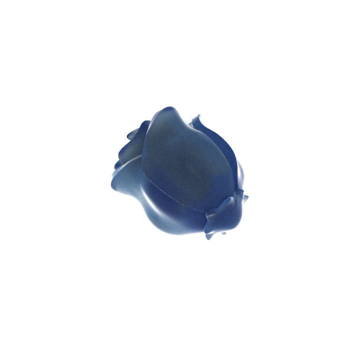 Half-folded rose flower 3D print model_2