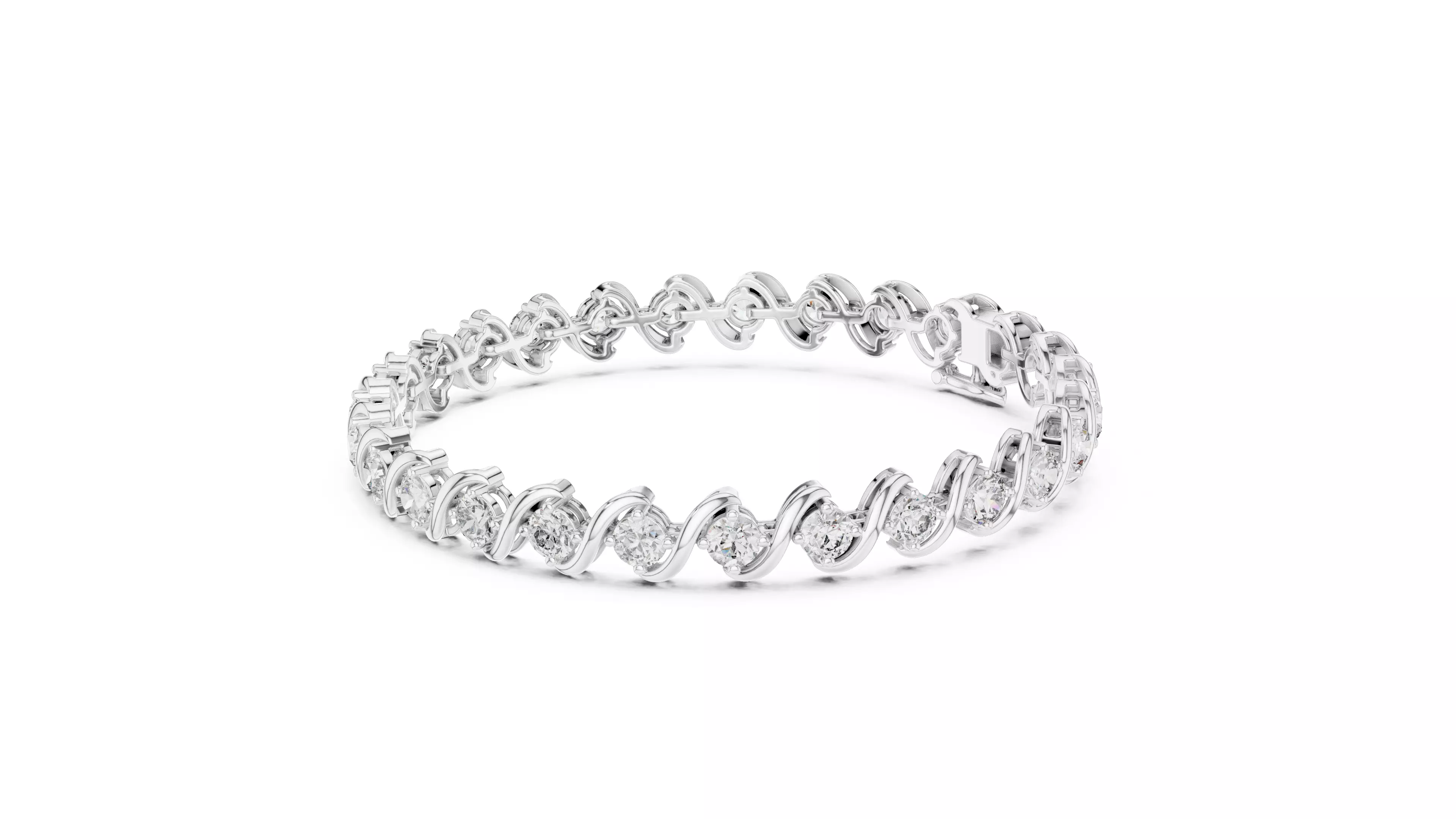 Tennis Bracelet 3dm stl renders Animation video details 3D print model_4