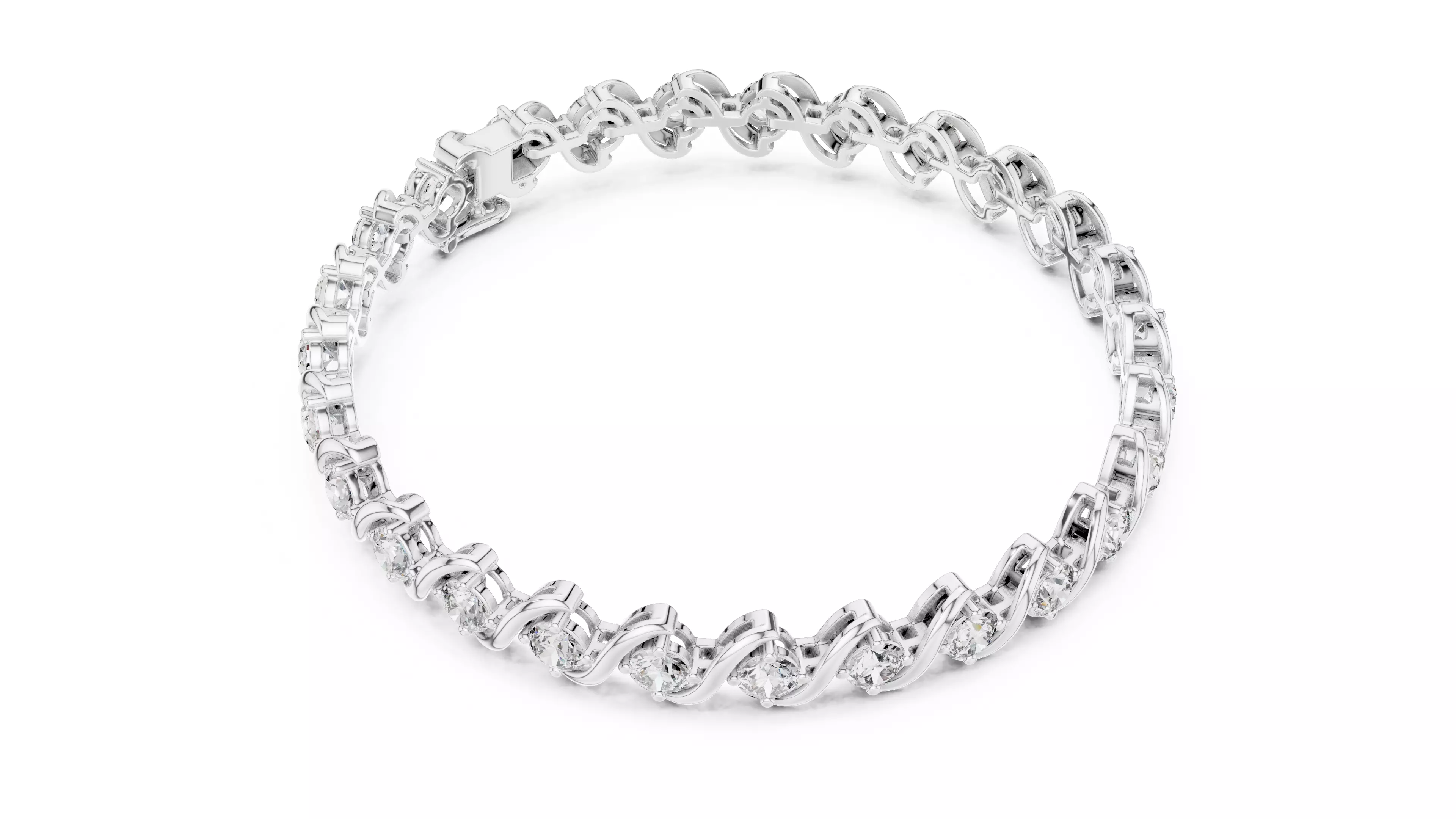 Tennis Bracelet 3dm stl renders Animation video details 3D print model_5