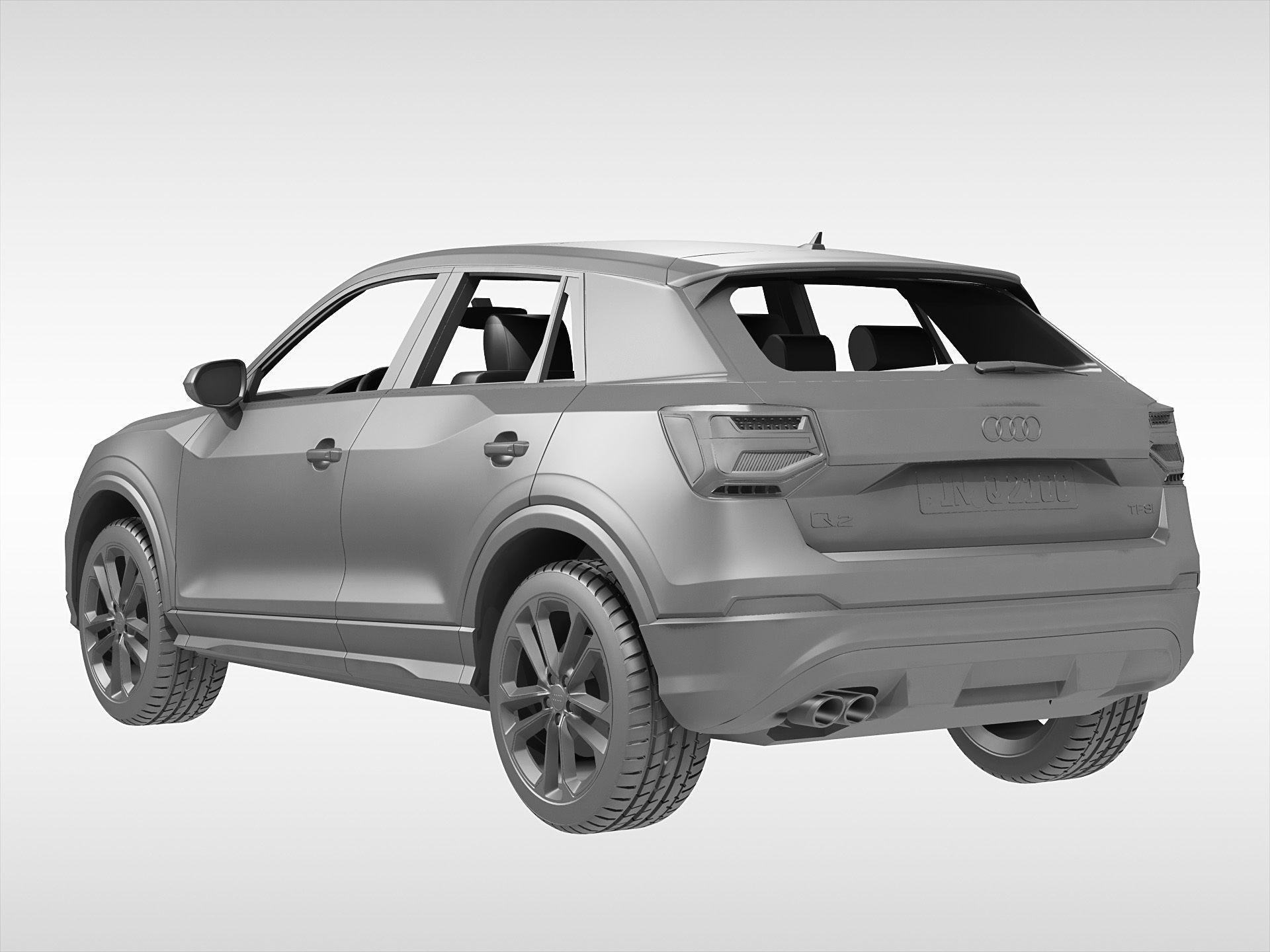 Audi Q2 2017 3D model_7