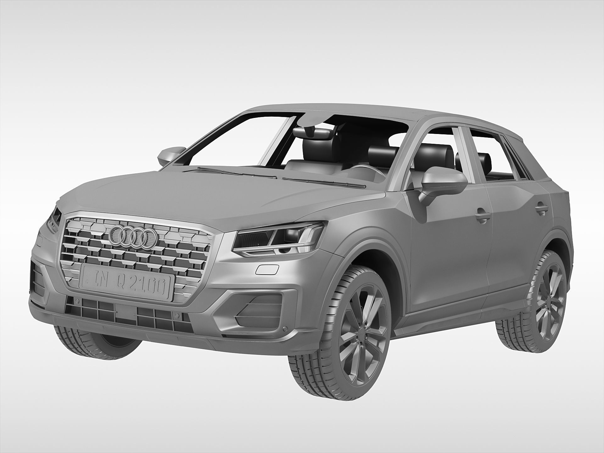 Audi Q2 2017 3D model_6