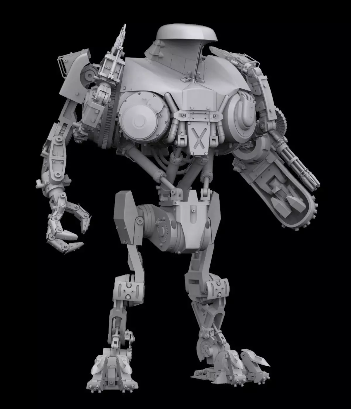 New Version  RoboCop 2 Cain   Action Figure 3D Printable Model 3D print model_2