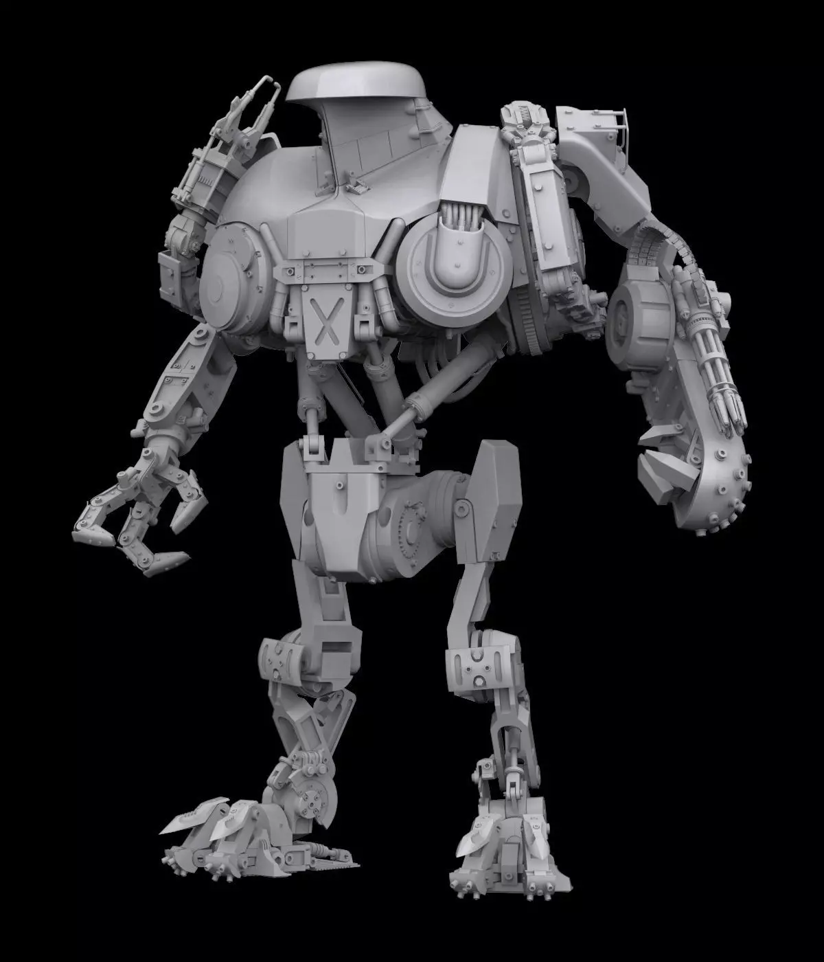 New Version  RoboCop 2 Cain   Action Figure 3D Printable Model 3D print model_3