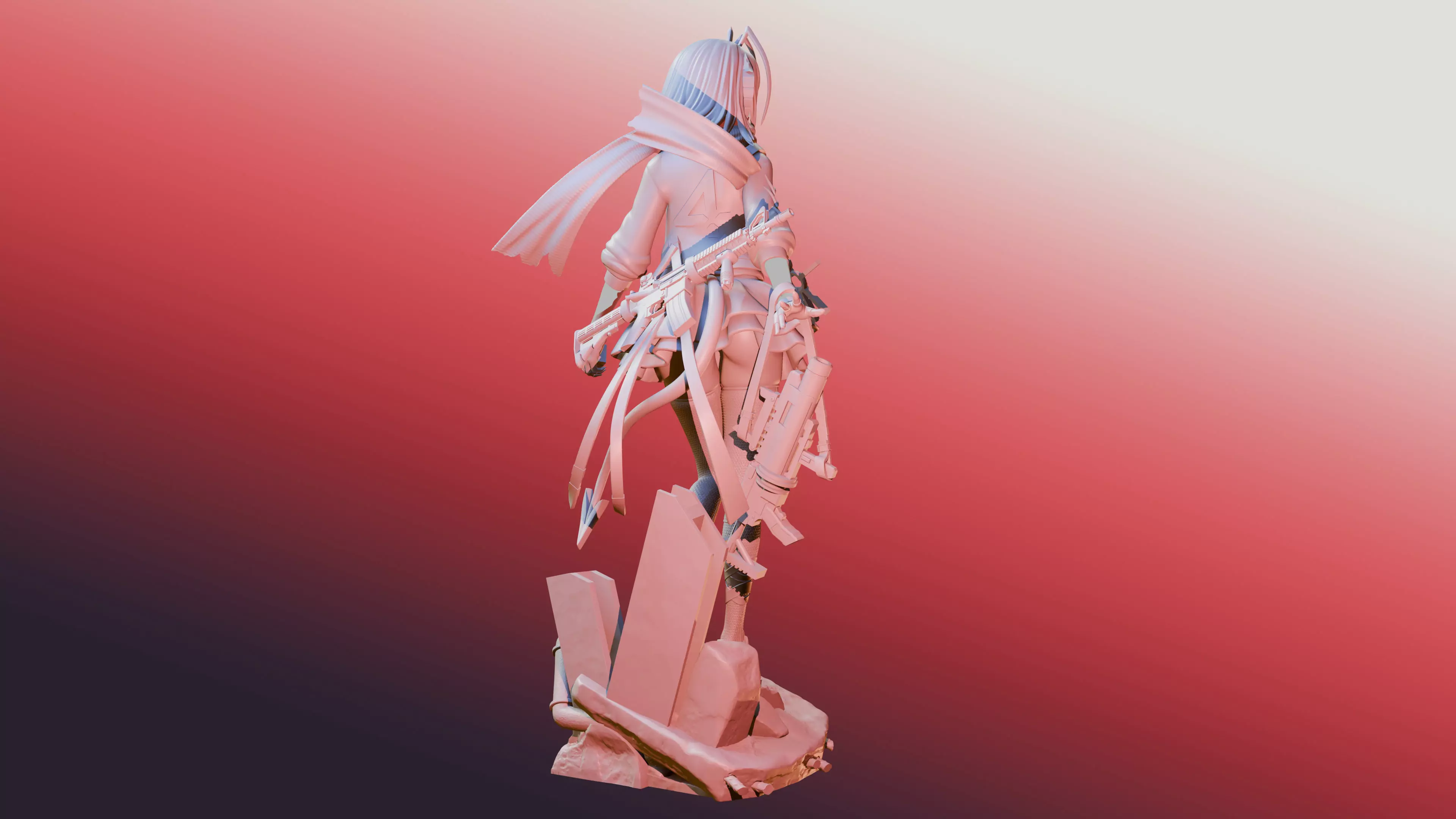 W - Arknights 3D print model_26
