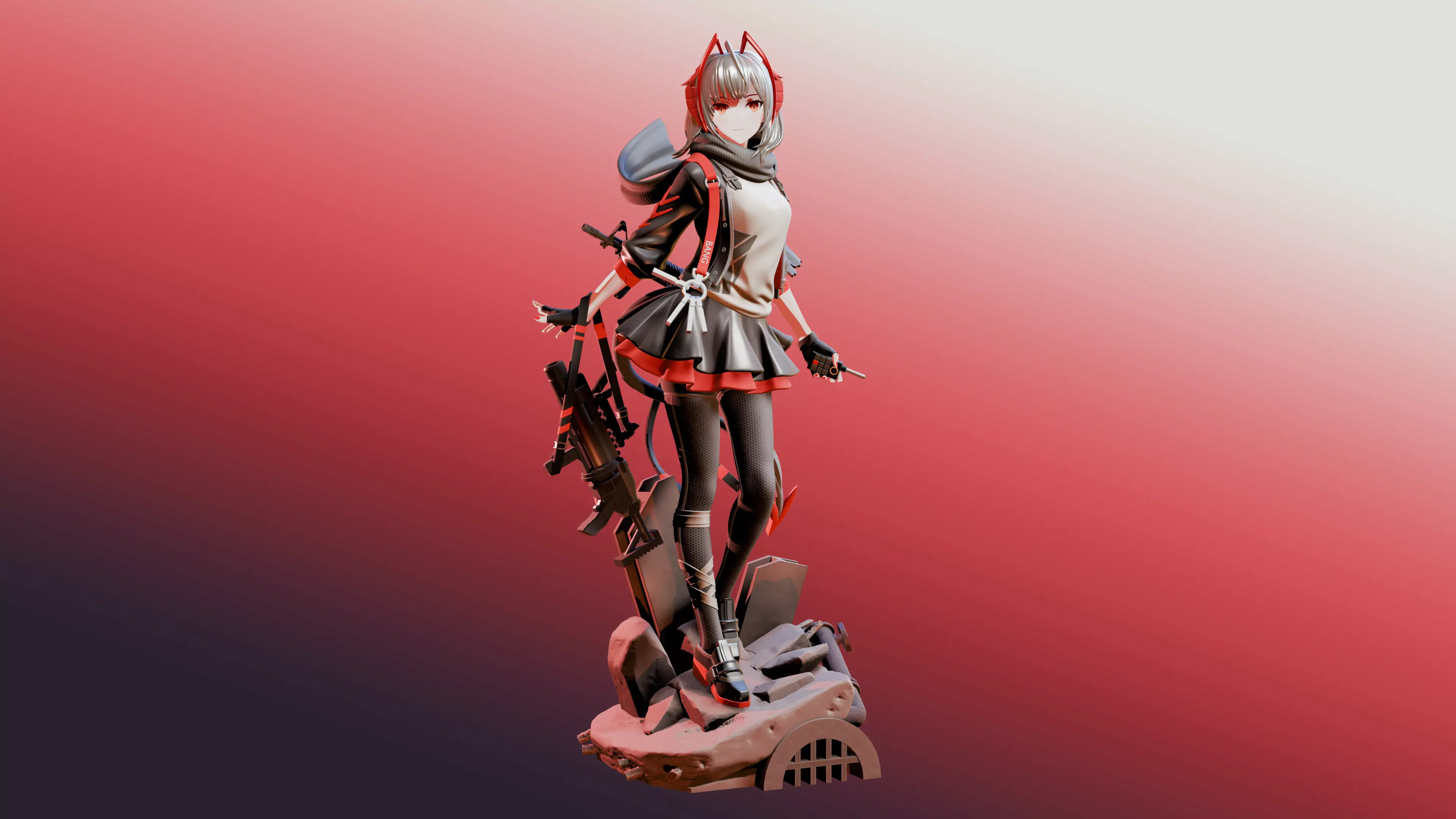 W - Arknights 3D print model_0
