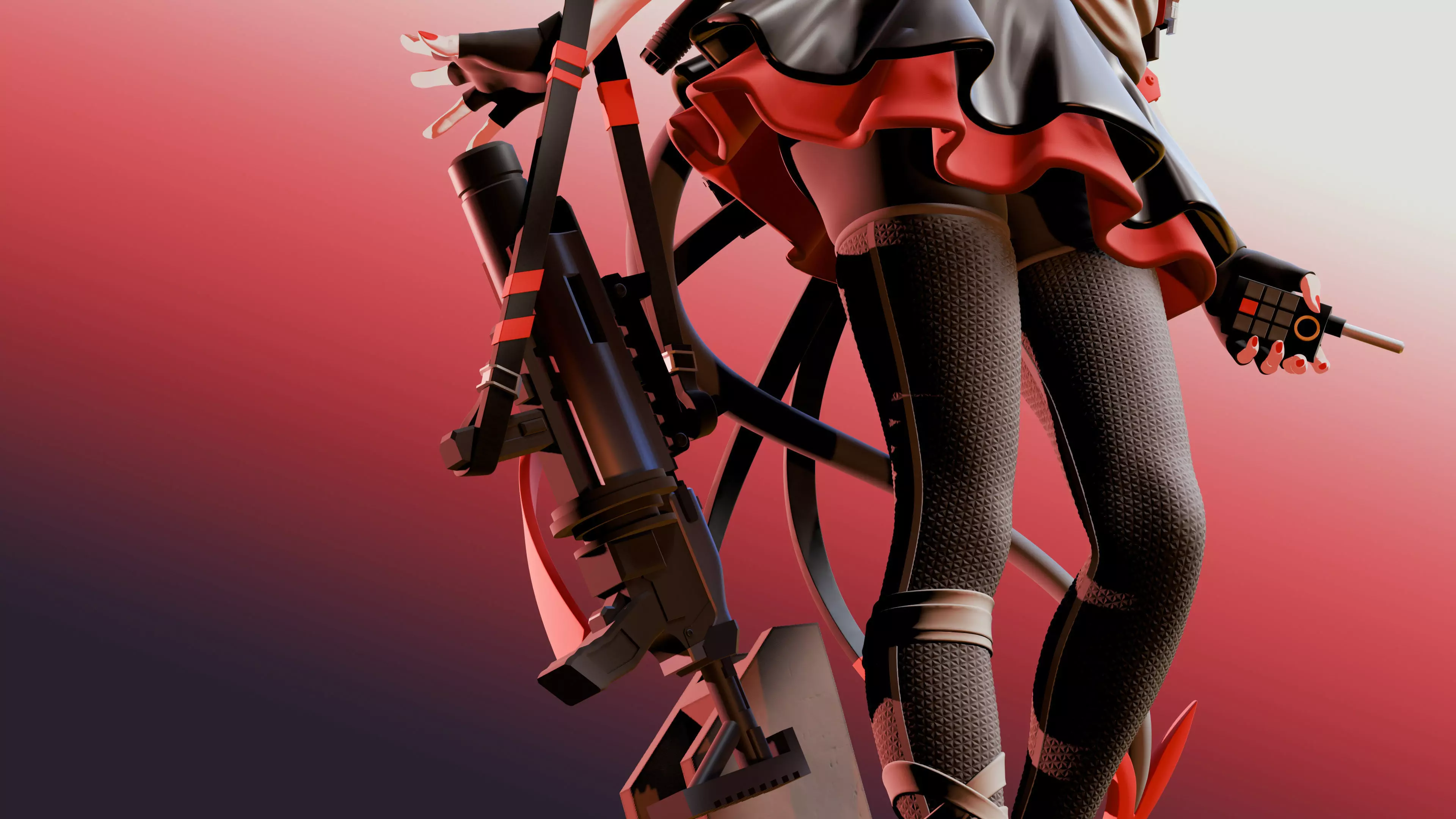 W - Arknights 3D print model_21