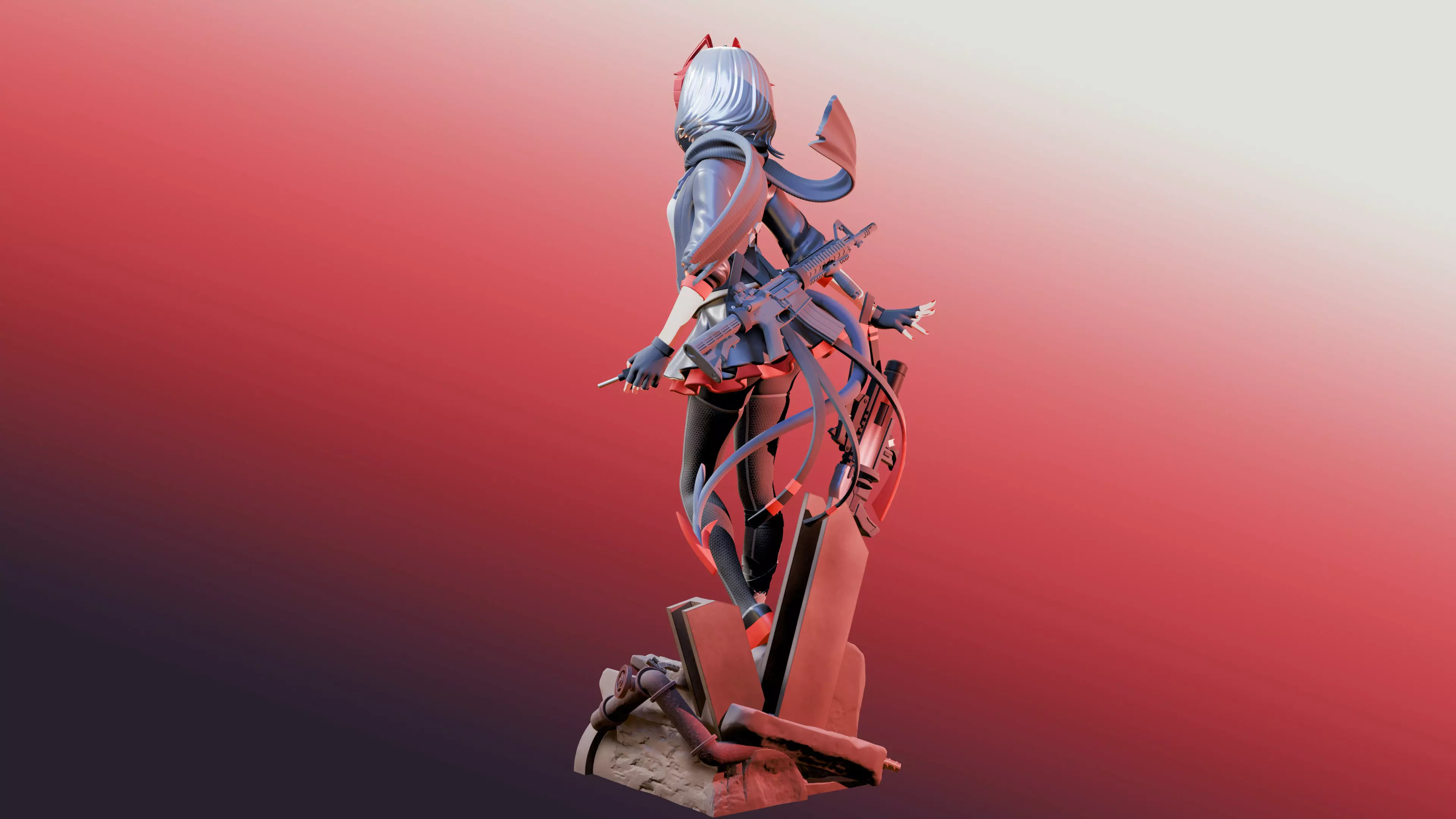 W - Arknights 3D print model_16