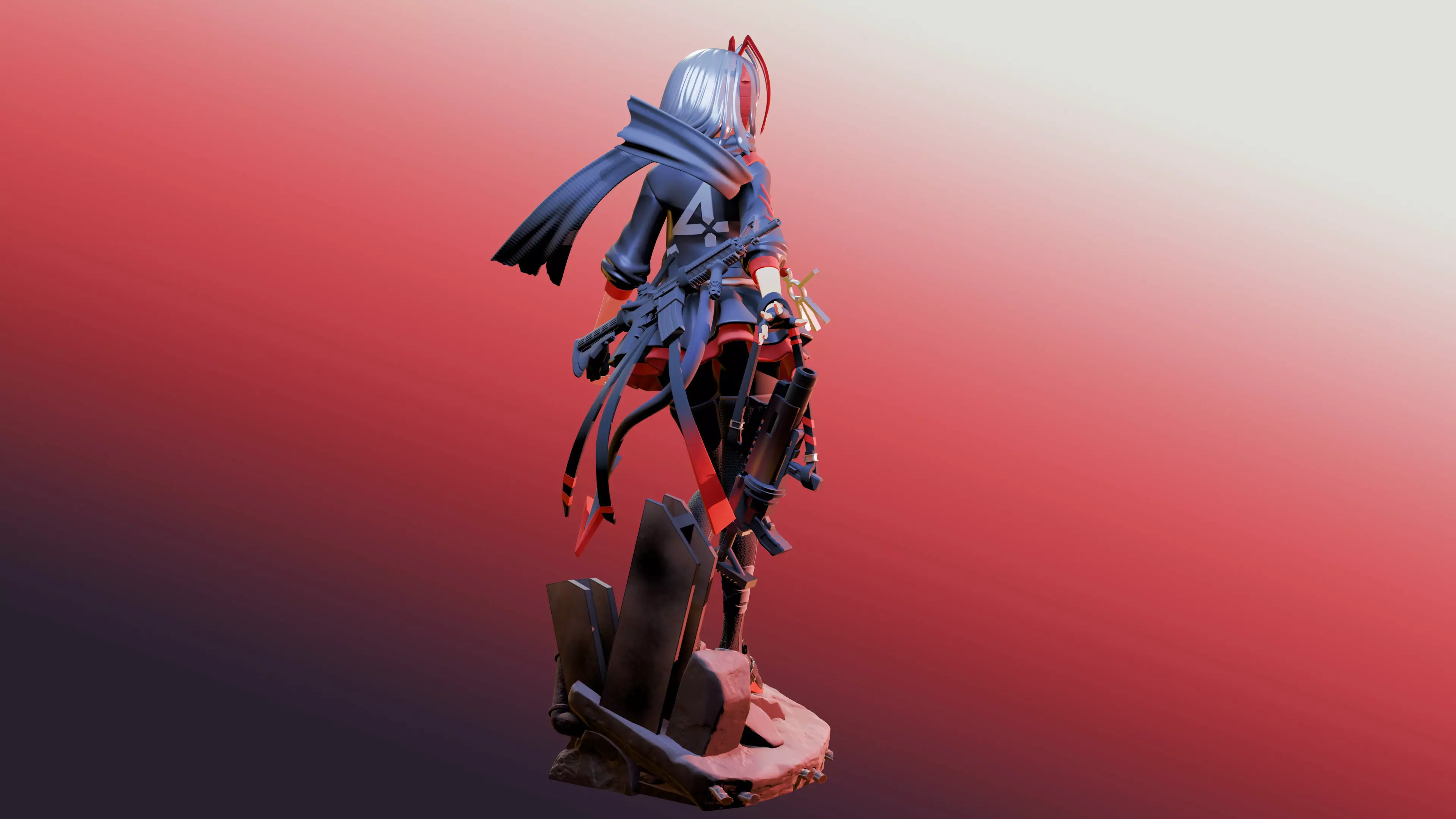W - Arknights 3D print model_17
