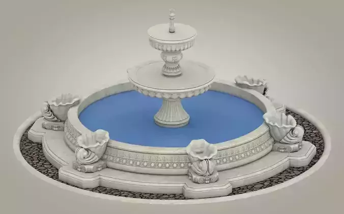 European Style Fountain 3D model