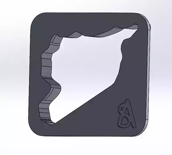 Syria Map Cookie Knife 