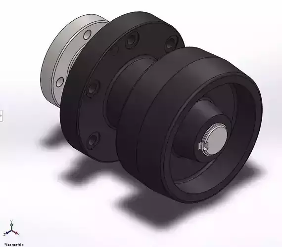 Shaft-Pulley Mechanism Free 3D print model
