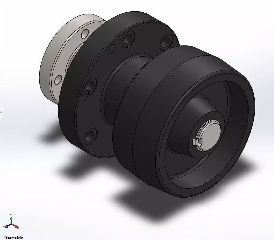 Shaft-Pulley Mechanism Free 3D print model