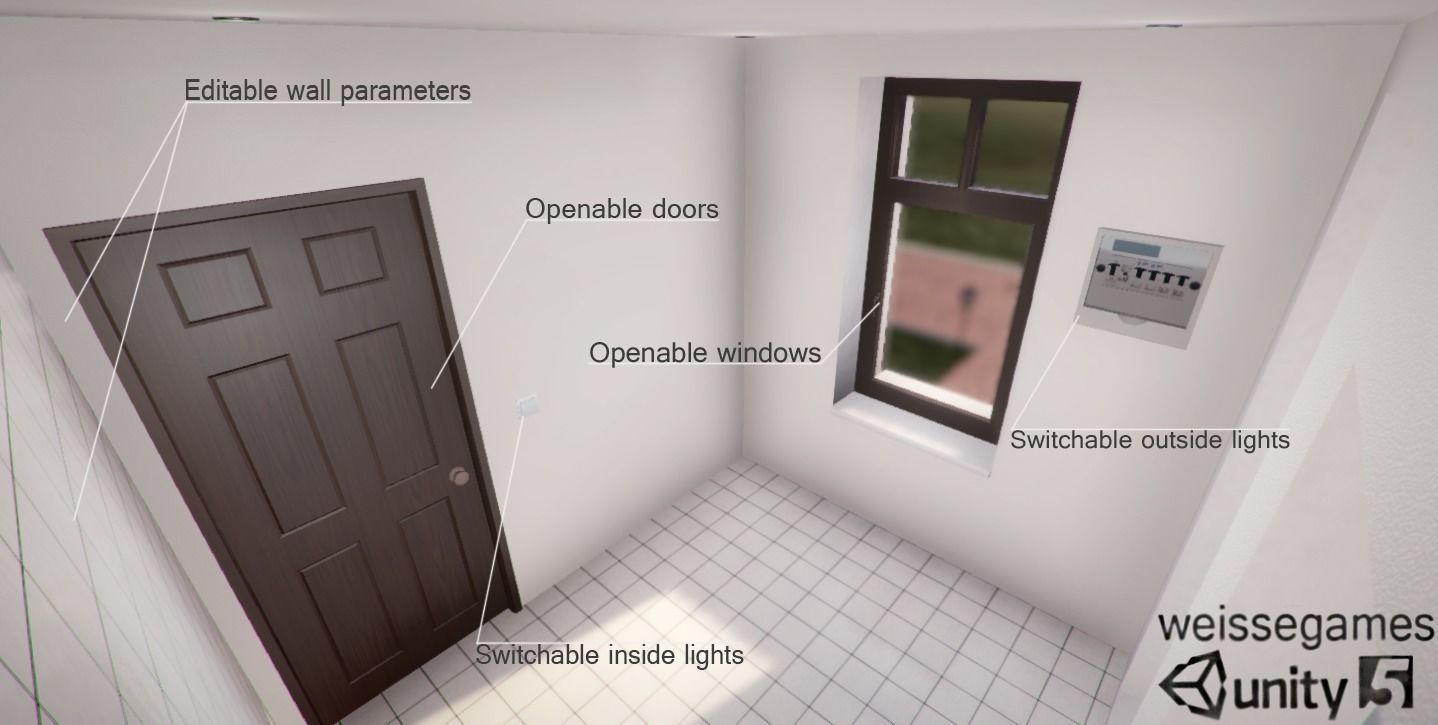 Cottage house for sims Low-poly 3D model_11