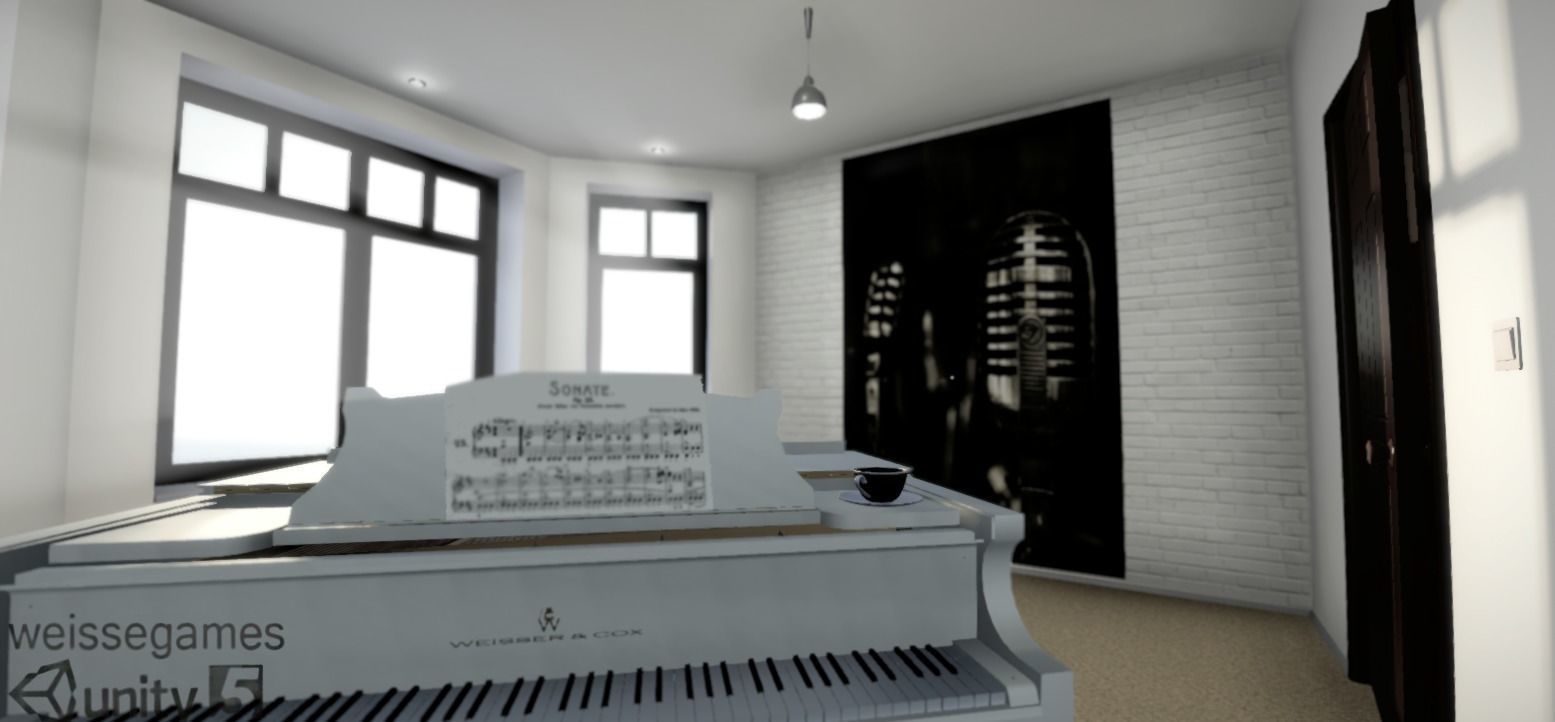 Cottage house for sims Low-poly 3D model_4