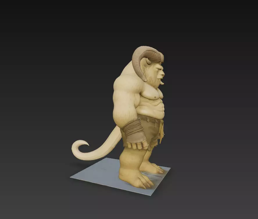 Fantasy Minotaur Guardian Warrior 3D Print Model 3D print model_2
