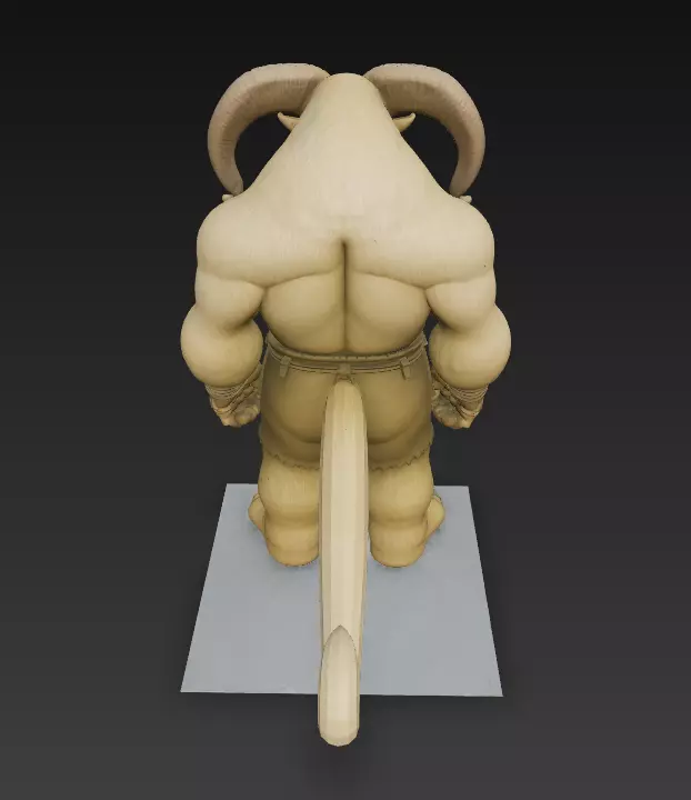 Fantasy Minotaur Guardian Warrior 3D Print Model 3D print model_3