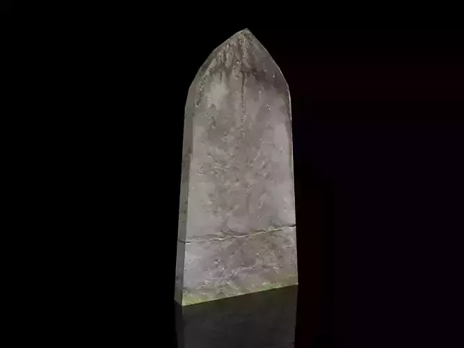 Tombstone stone Free low-poly 3D model