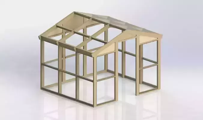 plan de la structure de la serre