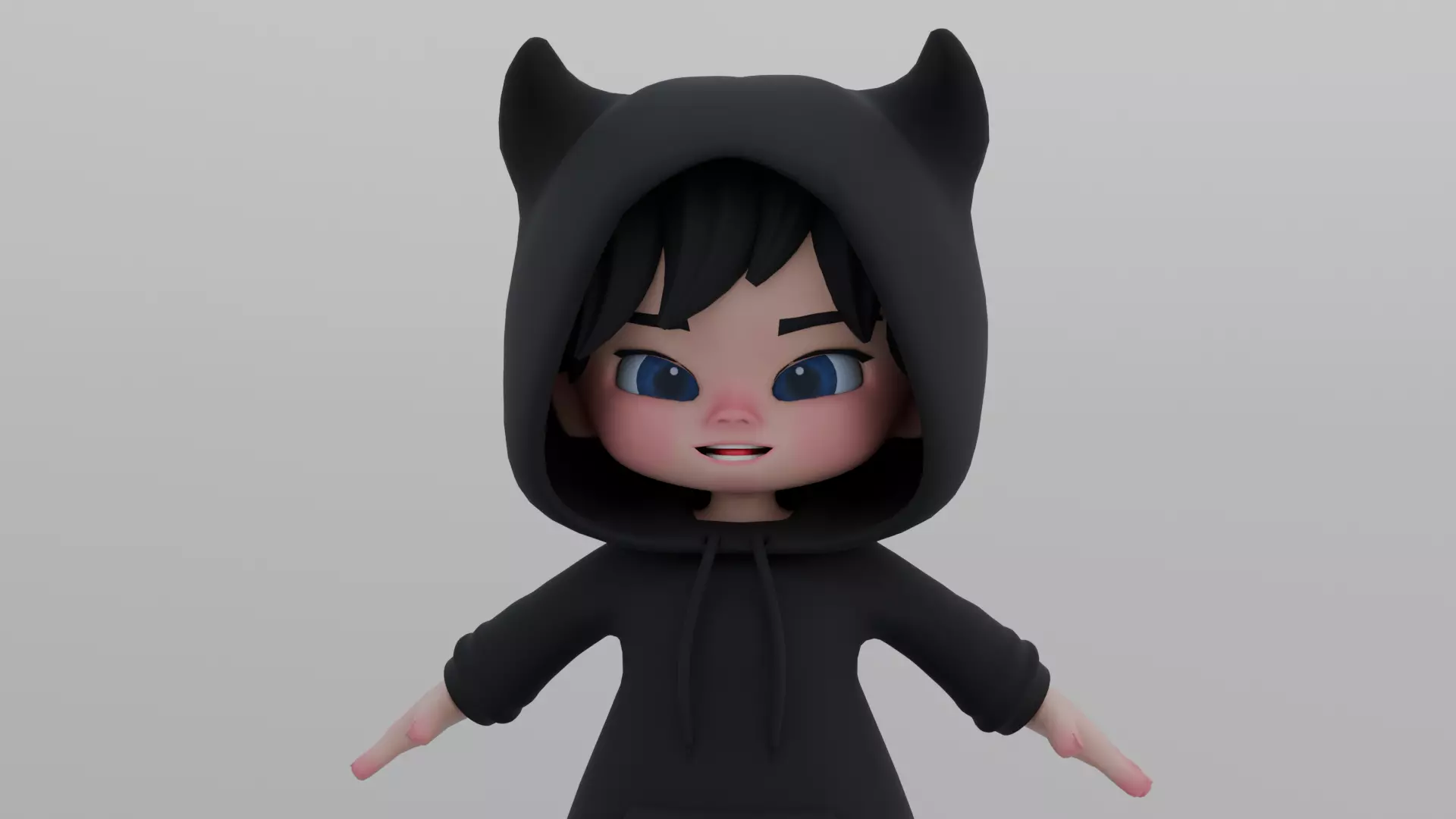 Cute Chibi Male 3D Character Low-poly 3D model Low-poly 3D model_6