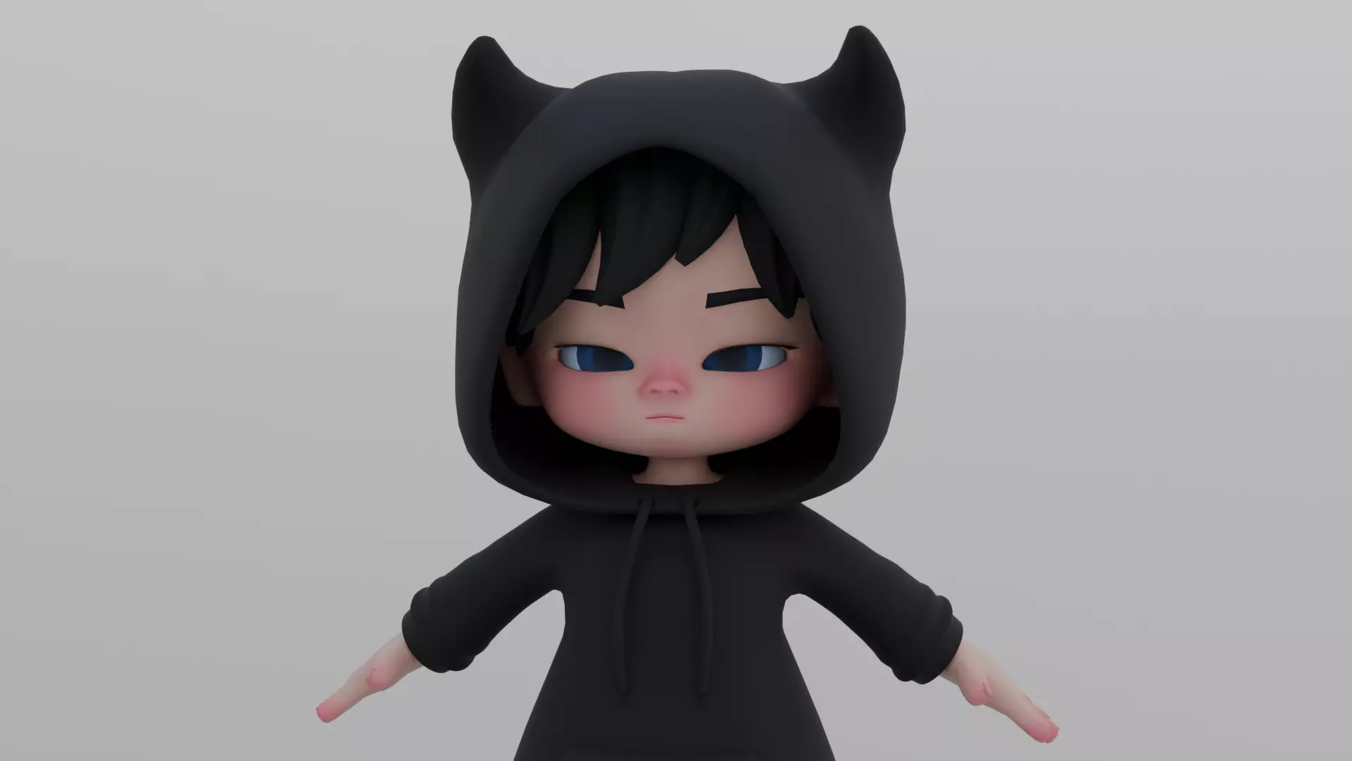 Cute Chibi Male 3D Character Low-poly 3D model Low-poly 3D model_7