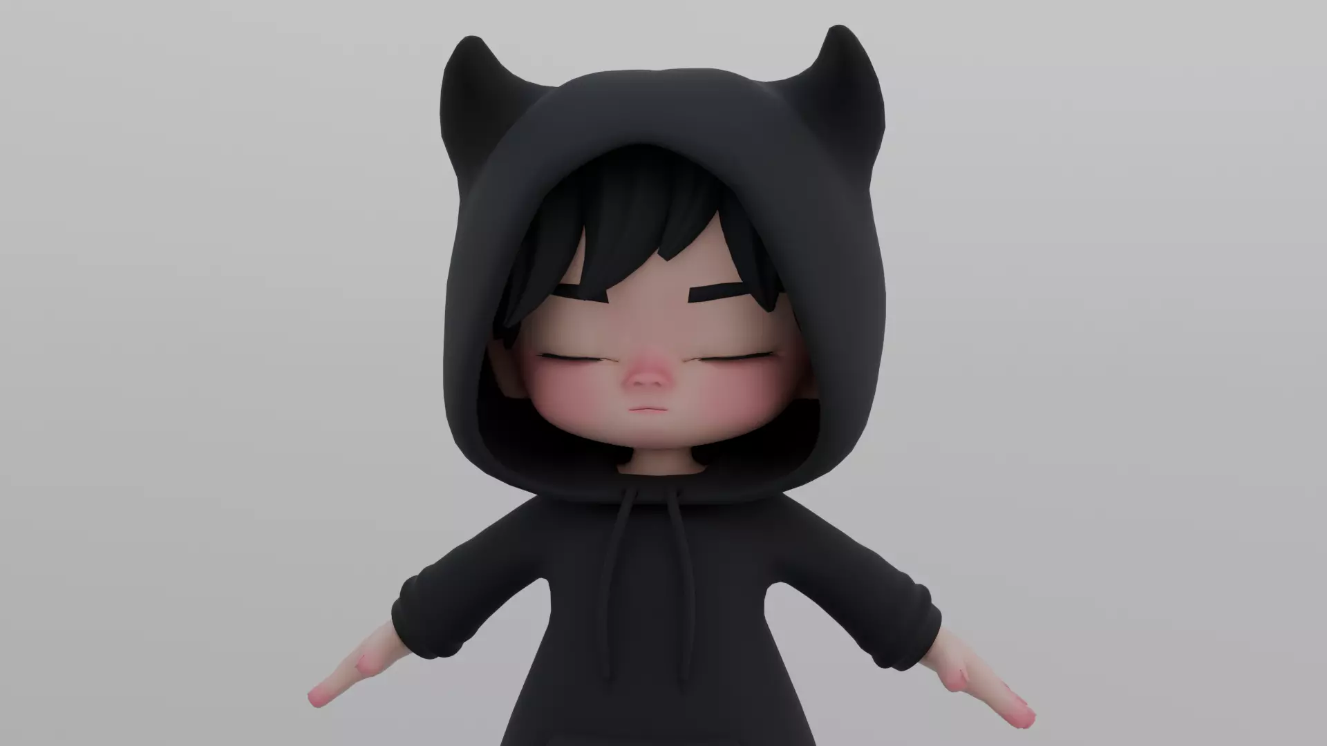Cute Chibi Male 3D Character Low-poly 3D model Low-poly 3D model_8