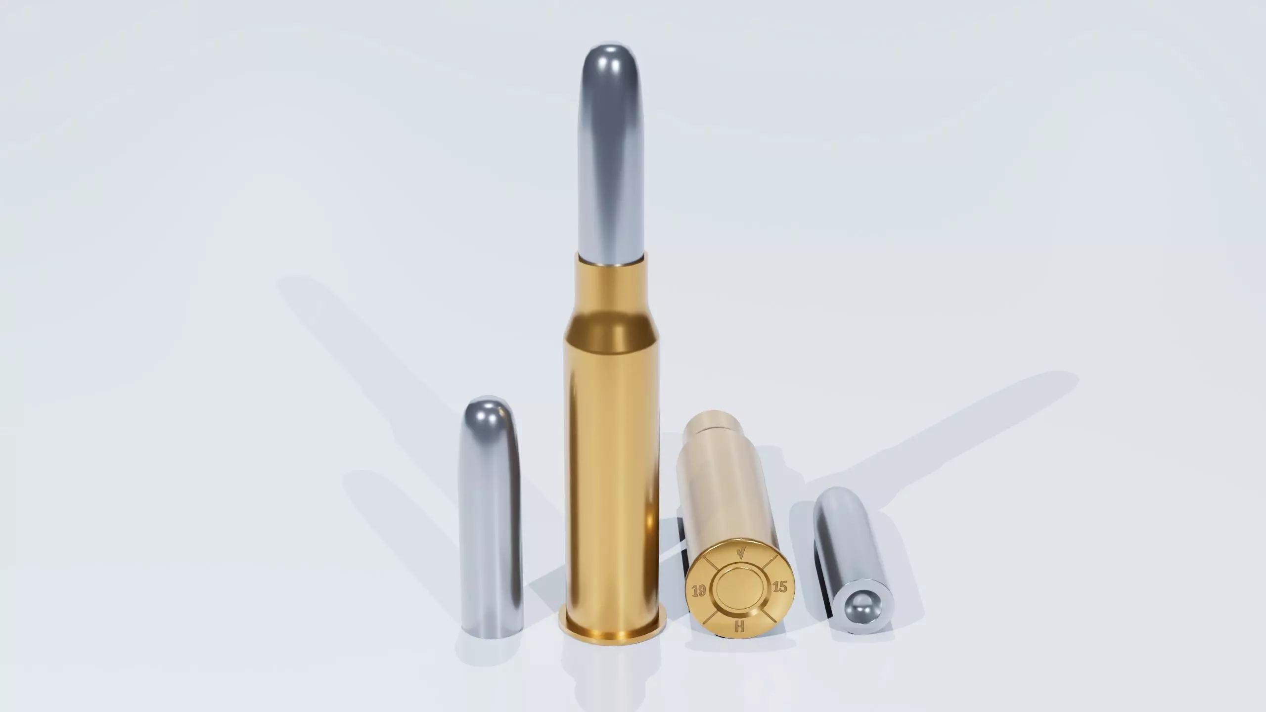 8x50R Mannlicher Cartridge 3D model_0