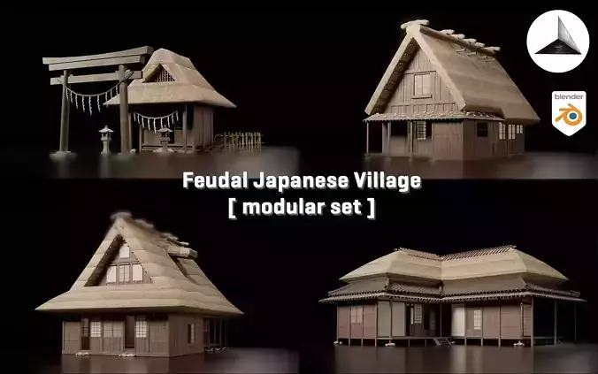 Feudal Japanese Village Modular Set