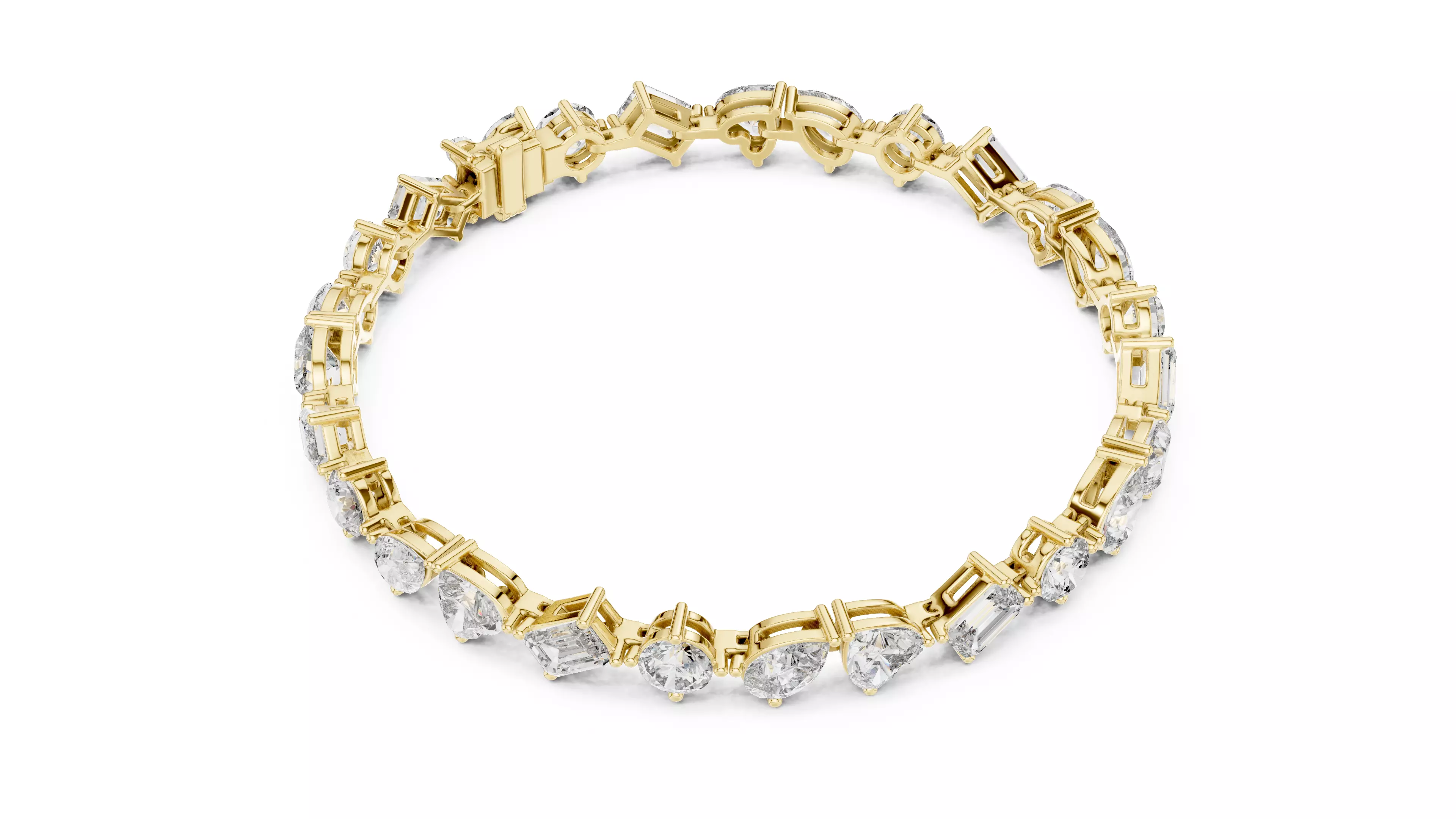 Tennis Bracelet 3dm stl renders Animation video details 3D print model_9