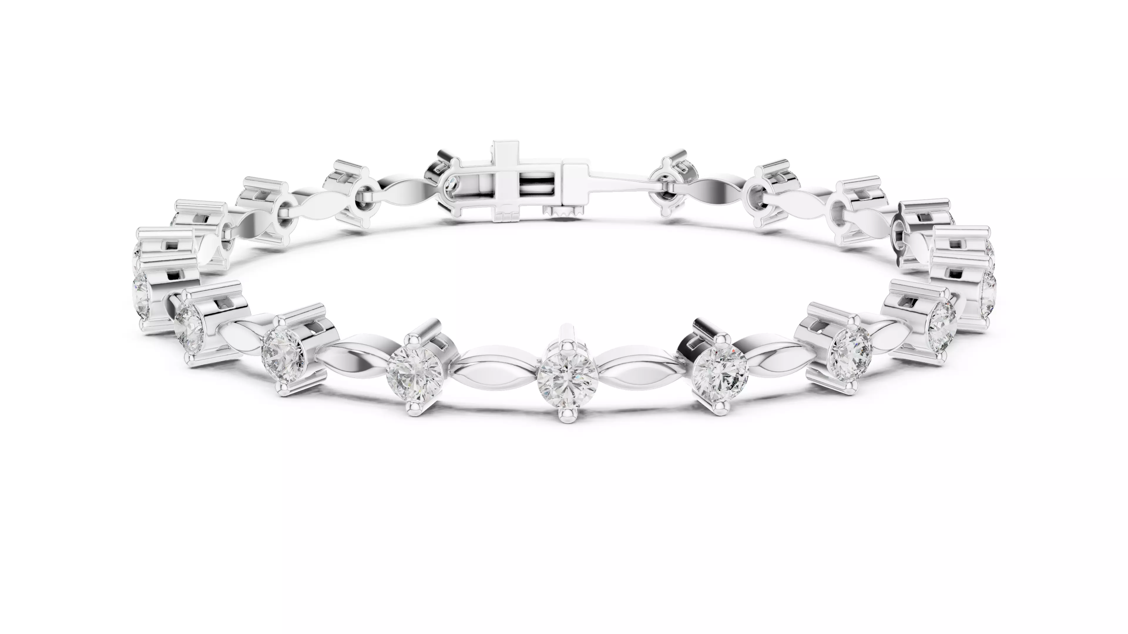 Tennis Bracelet 3dm stl renders Animation video details  3D print model_7