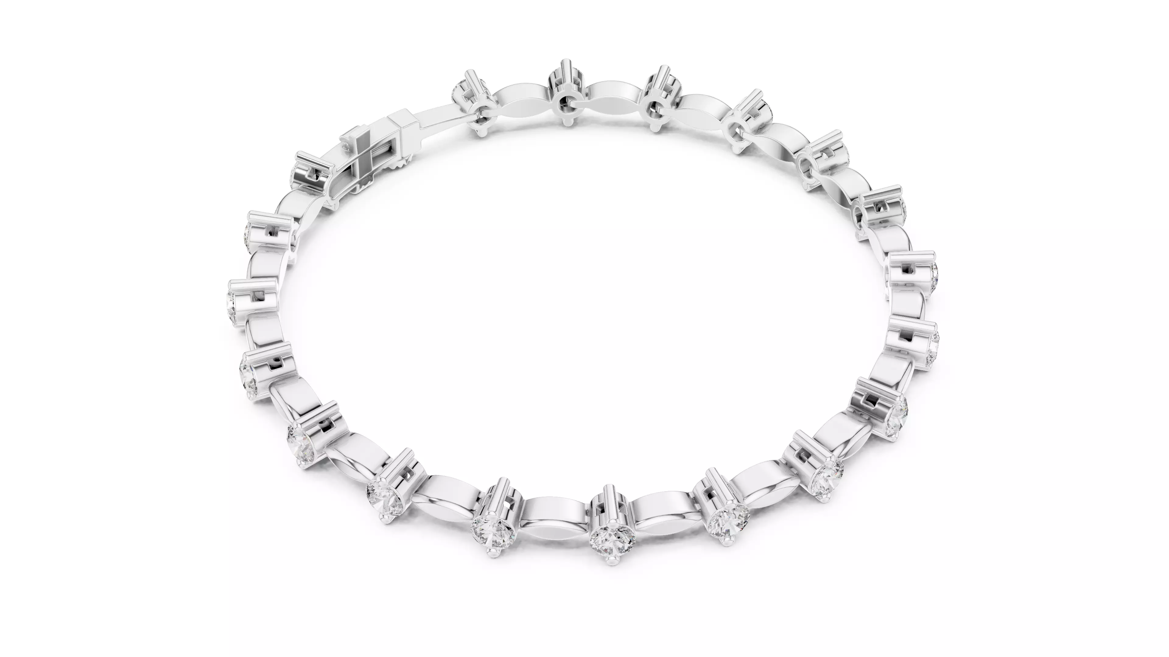 Tennis Bracelet 3dm stl renders Animation video details  3D print model_5