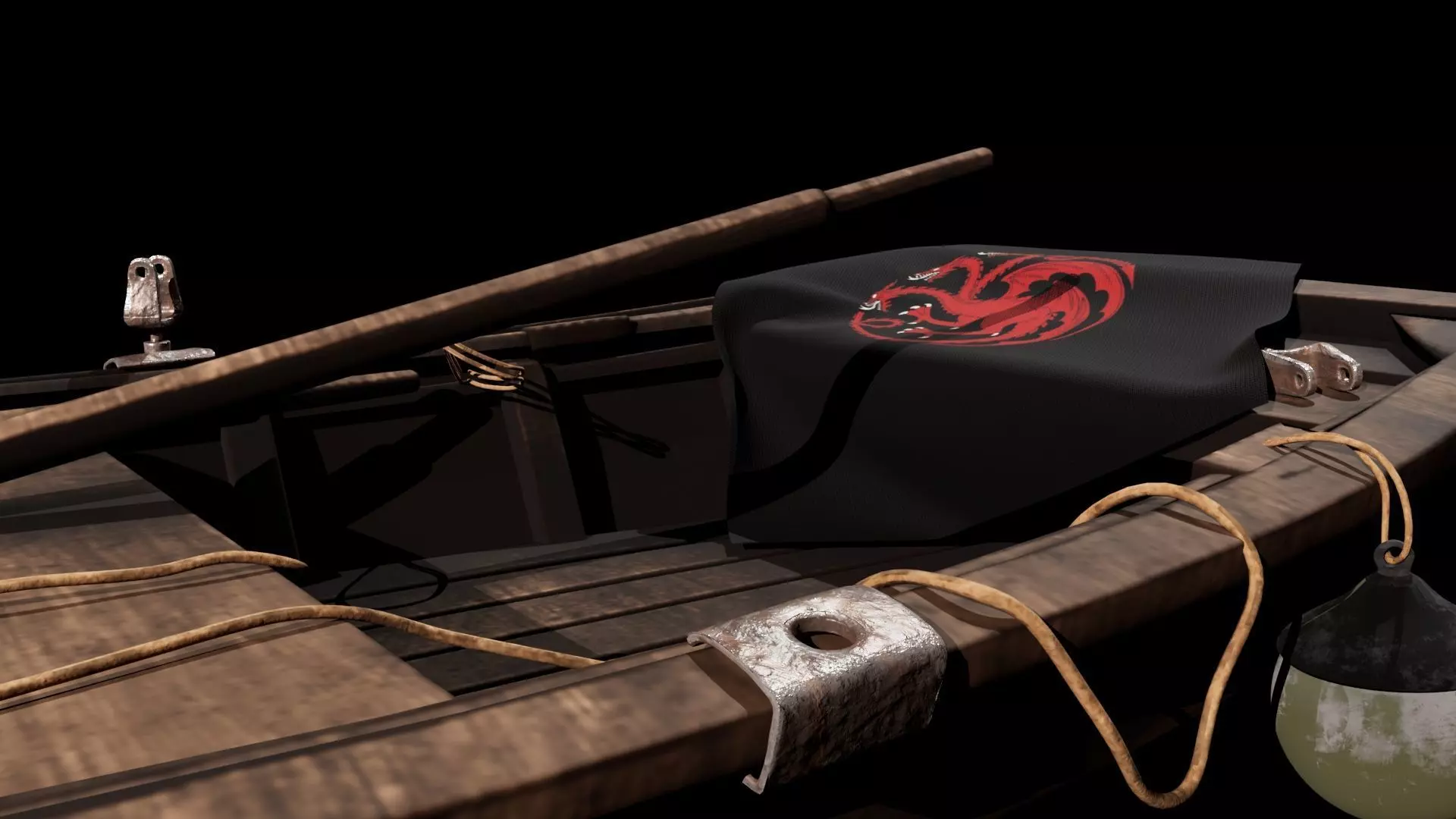 Rowboat - Game Ready 3D Model Low-poly 3D model_4