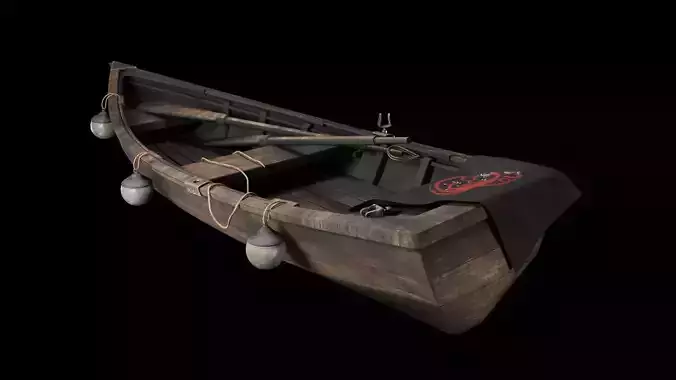 Rowboat - Game Ready 3D Model