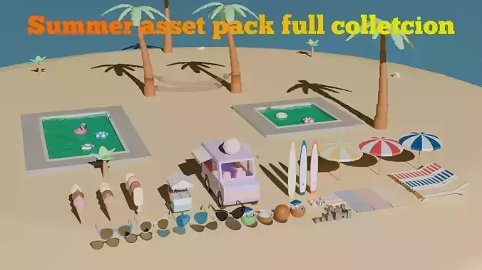 Summer asset pack full colletcion