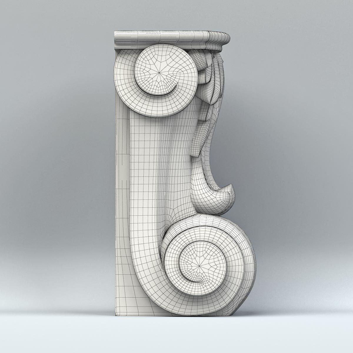 Furniture leg 008 3D model_4