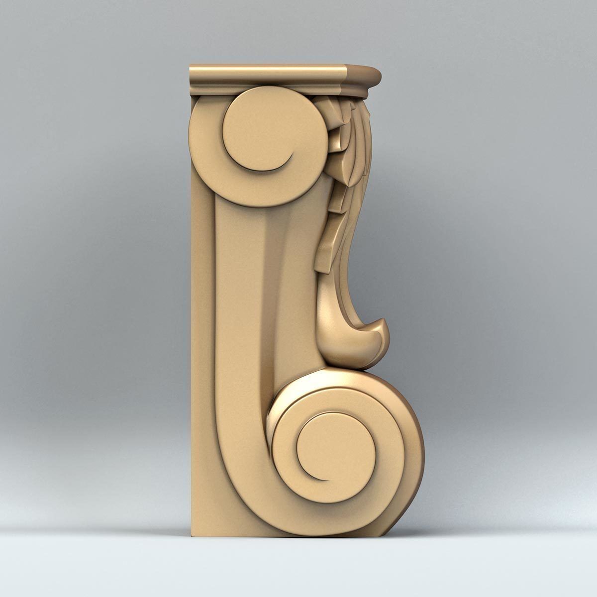 Furniture leg 008 3D model_2