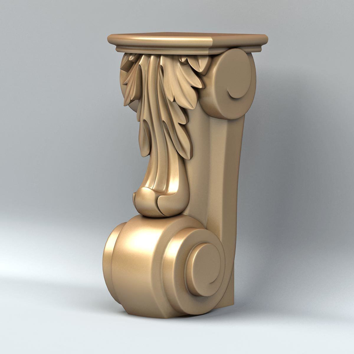 Furniture leg 008 3D model_3