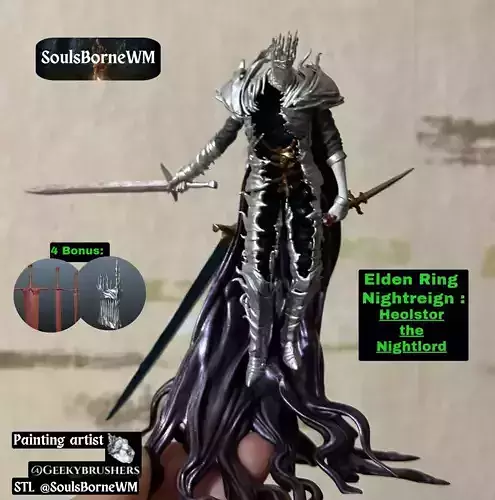 Elden Ring Nightreign Heolstor the Nightlord Pose 2 bonus 3D print model