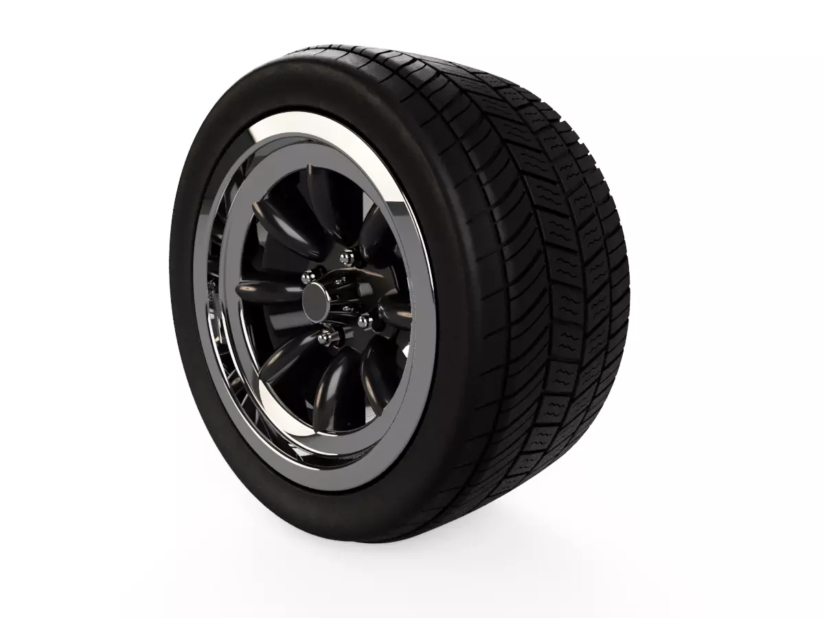 Minilite Style 1-24-1-25 Scale Wheels and Tires Hi-Poly 3D print model_1
