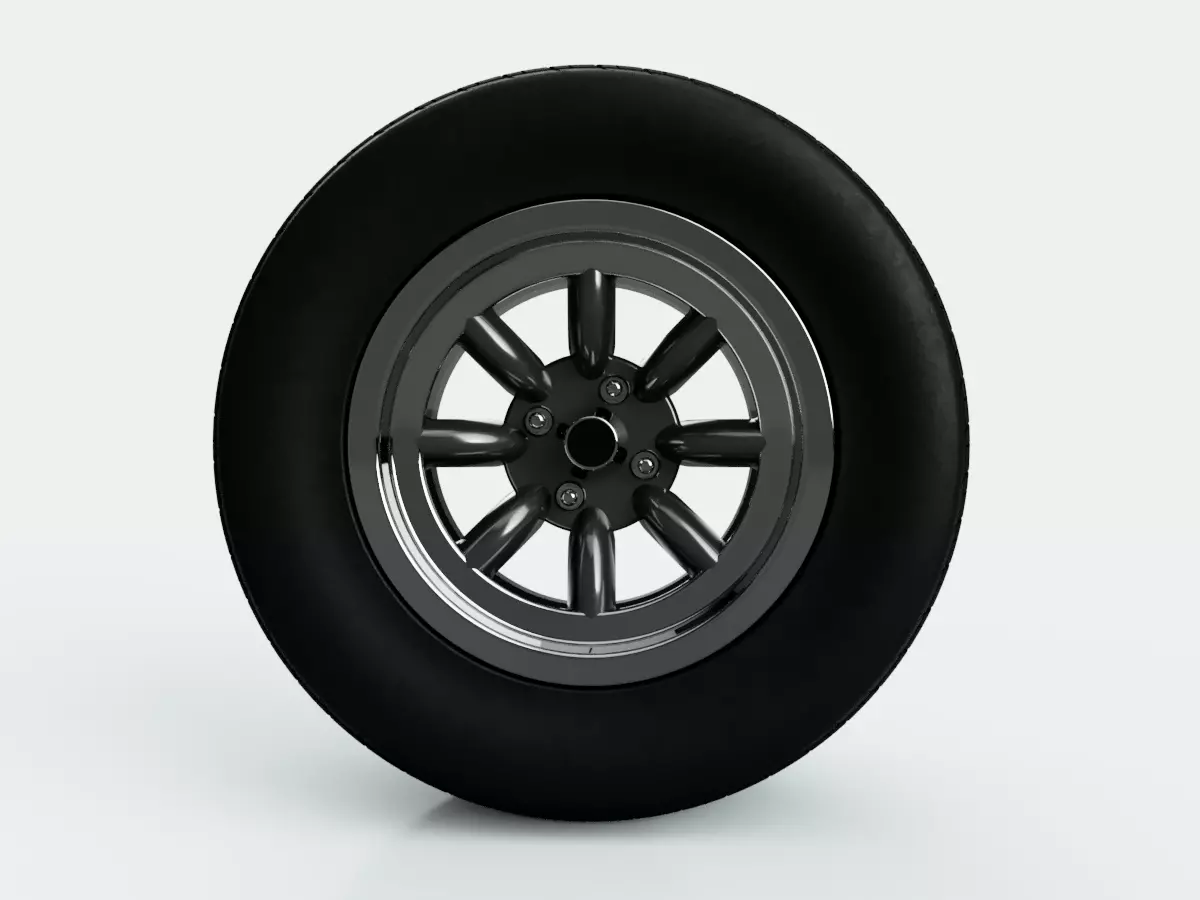 Minilite Style 1-24-1-25 Scale Wheels and Tires Hi-Poly 3D print model_6