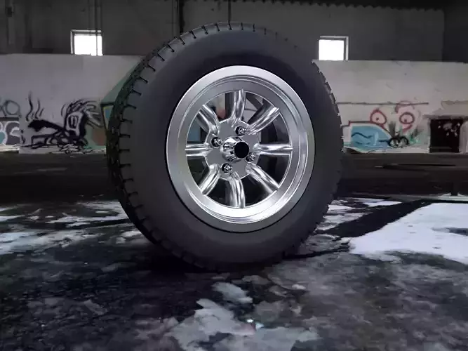 Minilite Style 1-24-1-25 Scale Wheels and Tires Hi-Poly