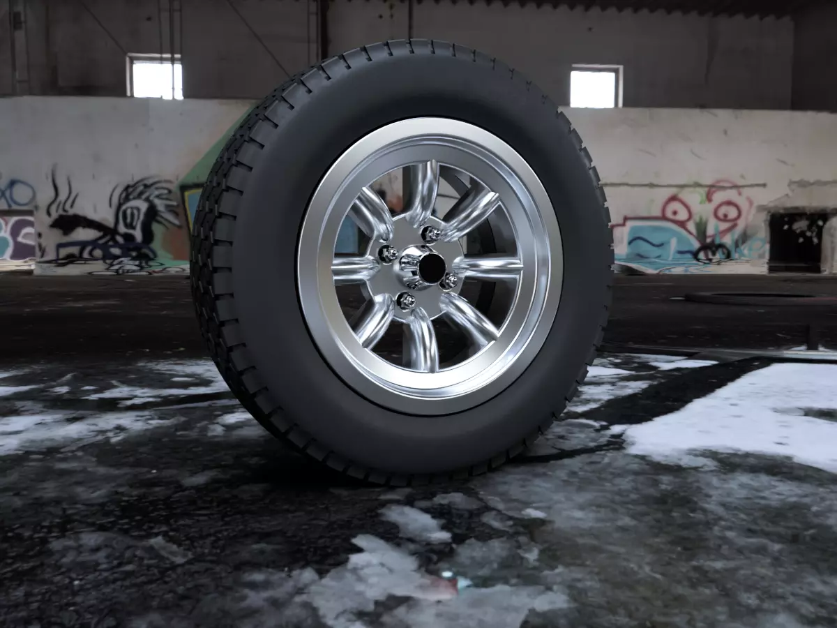 Minilite Style 1-24-1-25 Scale Wheels and Tires Hi-Poly 3D print model_0