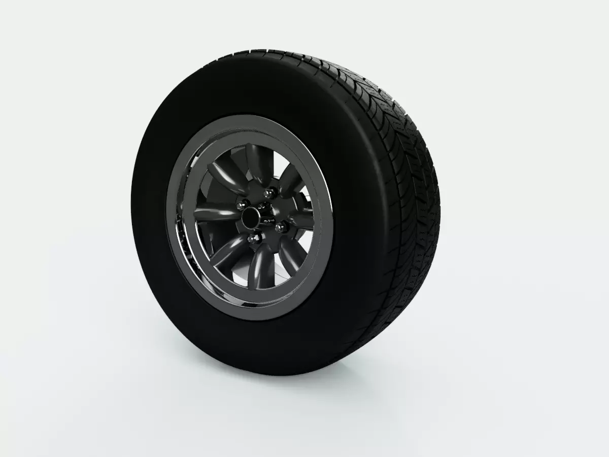 Minilite Style 1-24-1-25 Scale Wheels and Tires Hi-Poly 3D print model_2