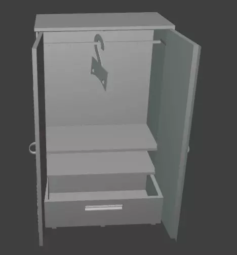 Luxury Glam Cabinet Small Jewelry Storage Box 3D print model