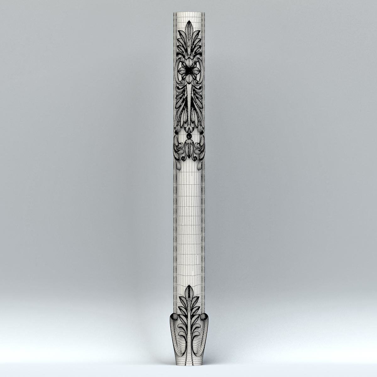 Furniture leg 010 3D model_8