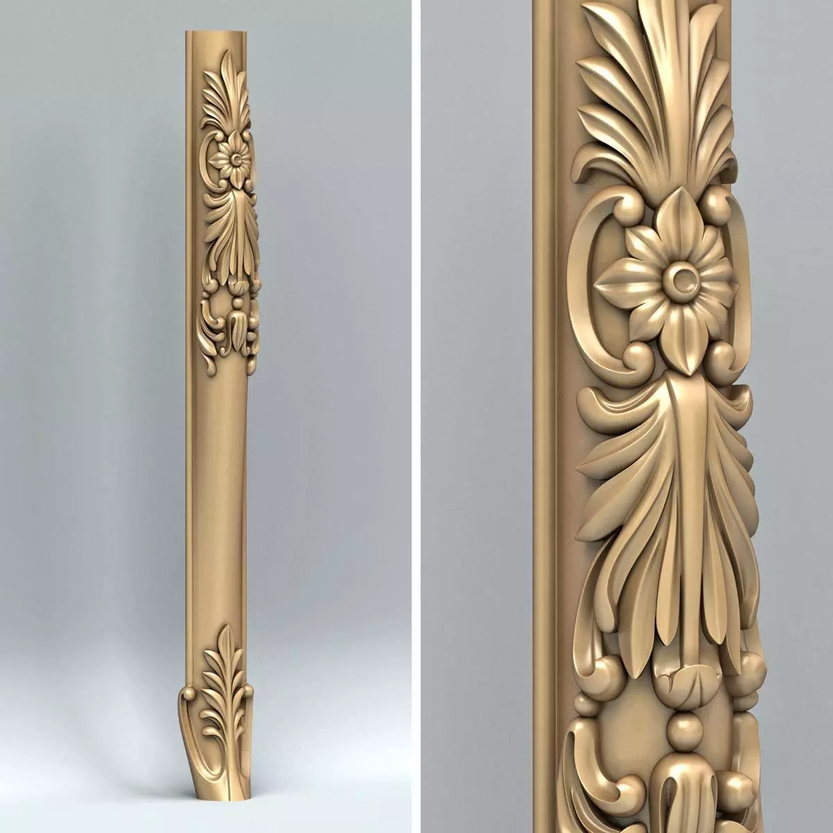 Furniture leg 010 3D model_0