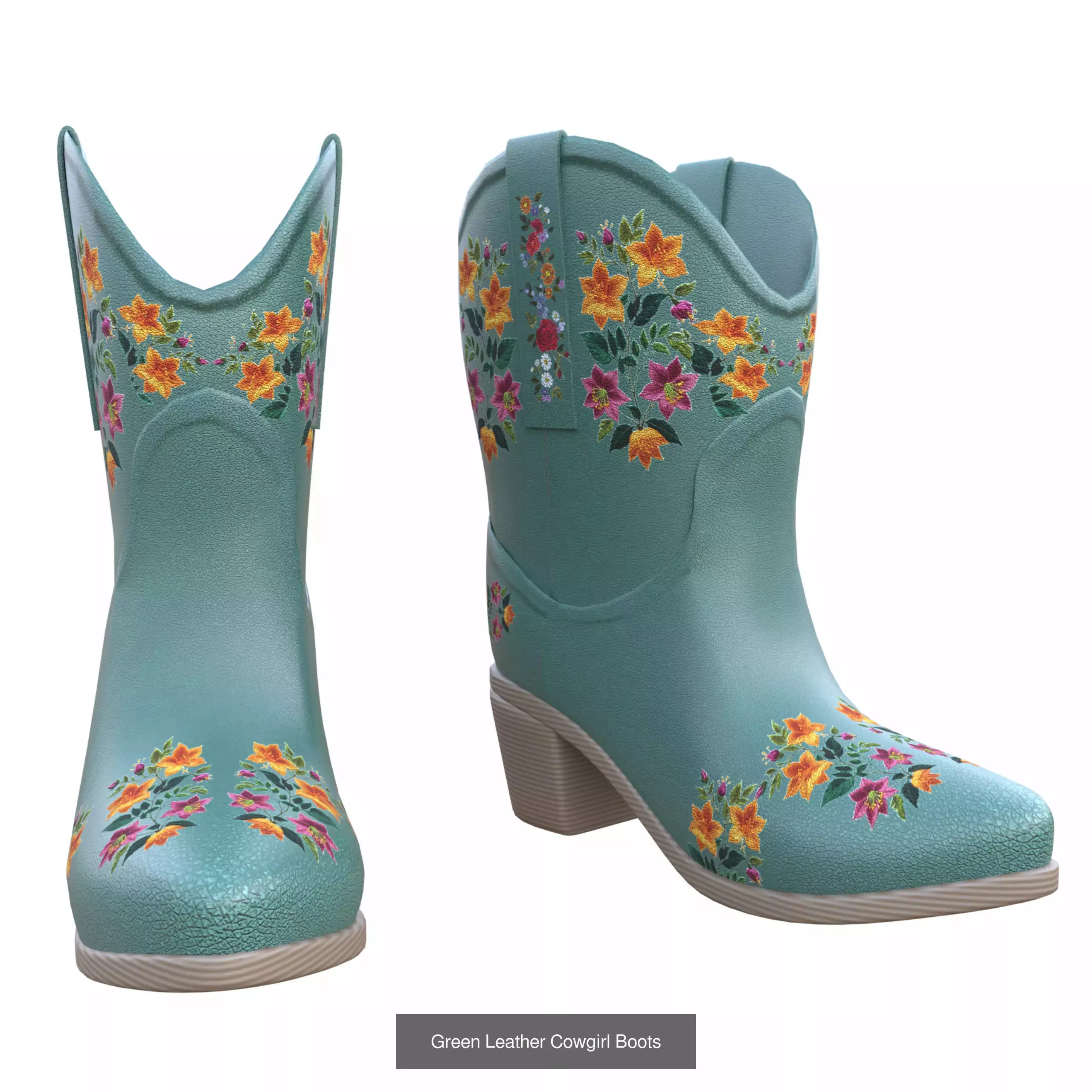 Cowgirl Boots 3D Model Collection_6