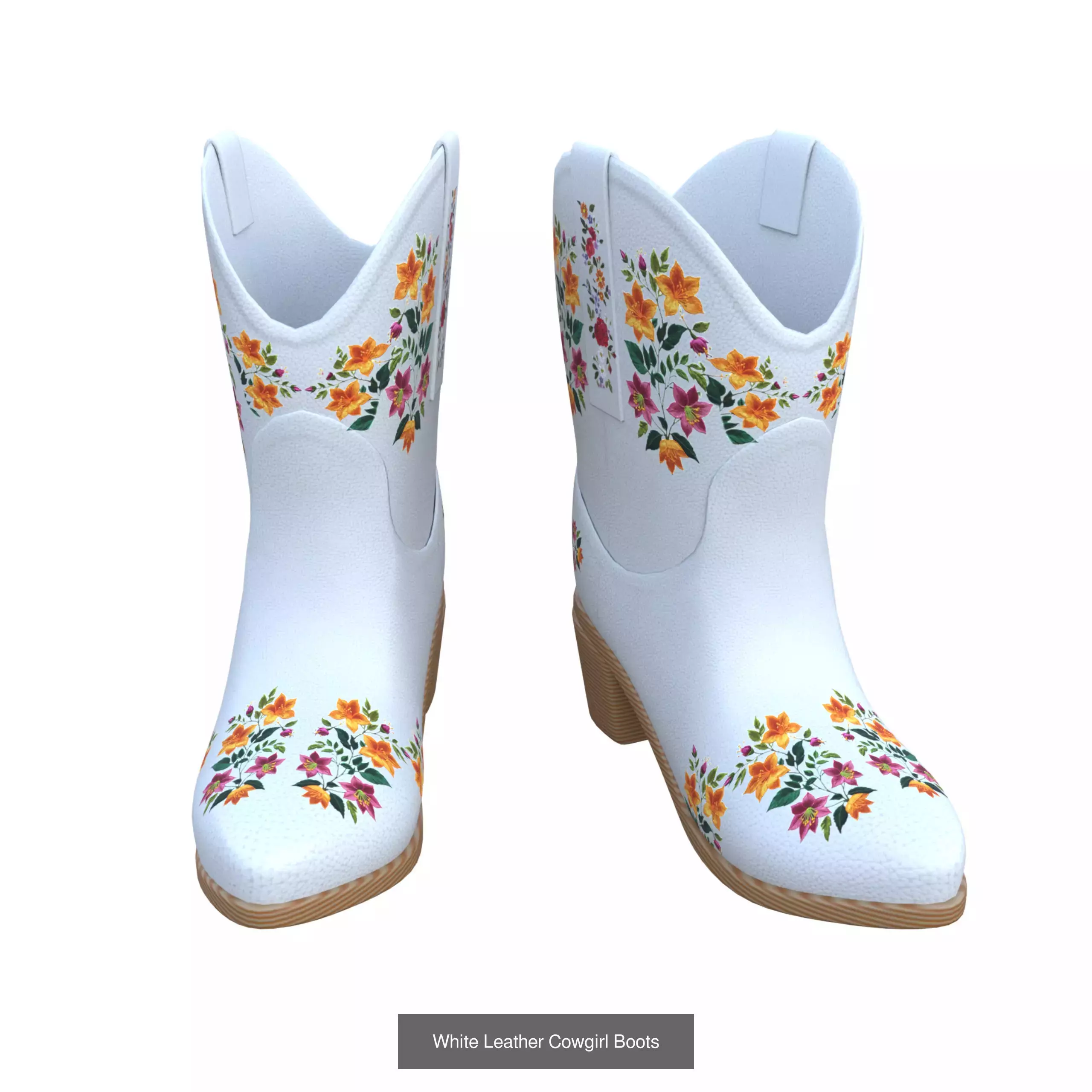 Cowgirl Boots 3D Model Collection_3