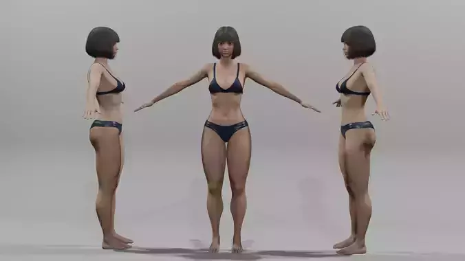 Realistic voluptuous Female 3D model Realistic voluptuous Female 3D model